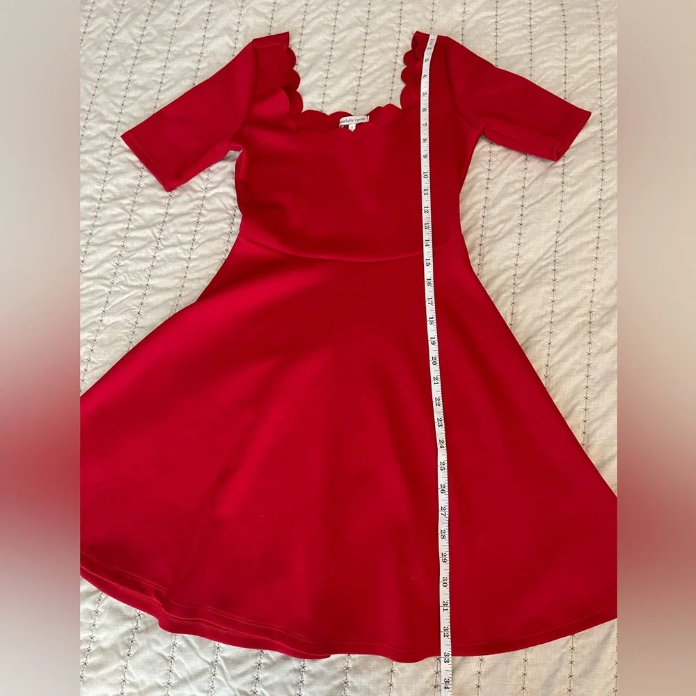Charlotte Russe Red Scalloped Dress - Picture 6 of 11